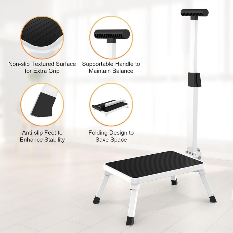 Step Stools for , Foldable Step Stool with Handle for Elderly Seniors Stepping S gallery