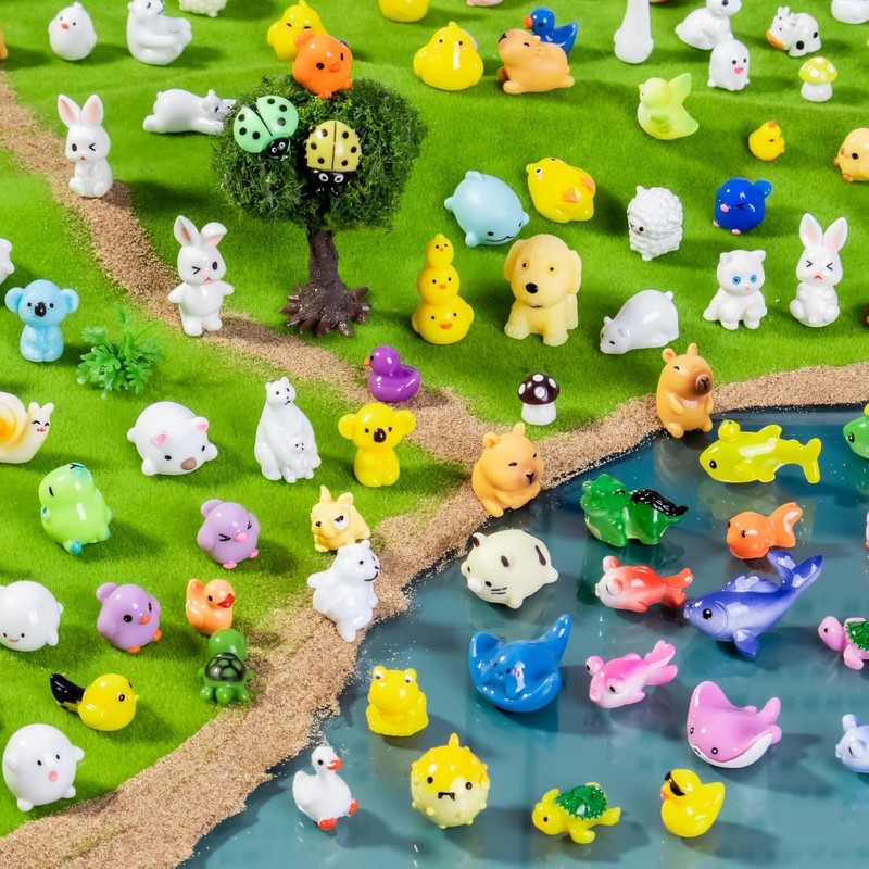200pcs Mini Resin Animals 200 Styles Variety Tiny Animals Figures Miniature gallery