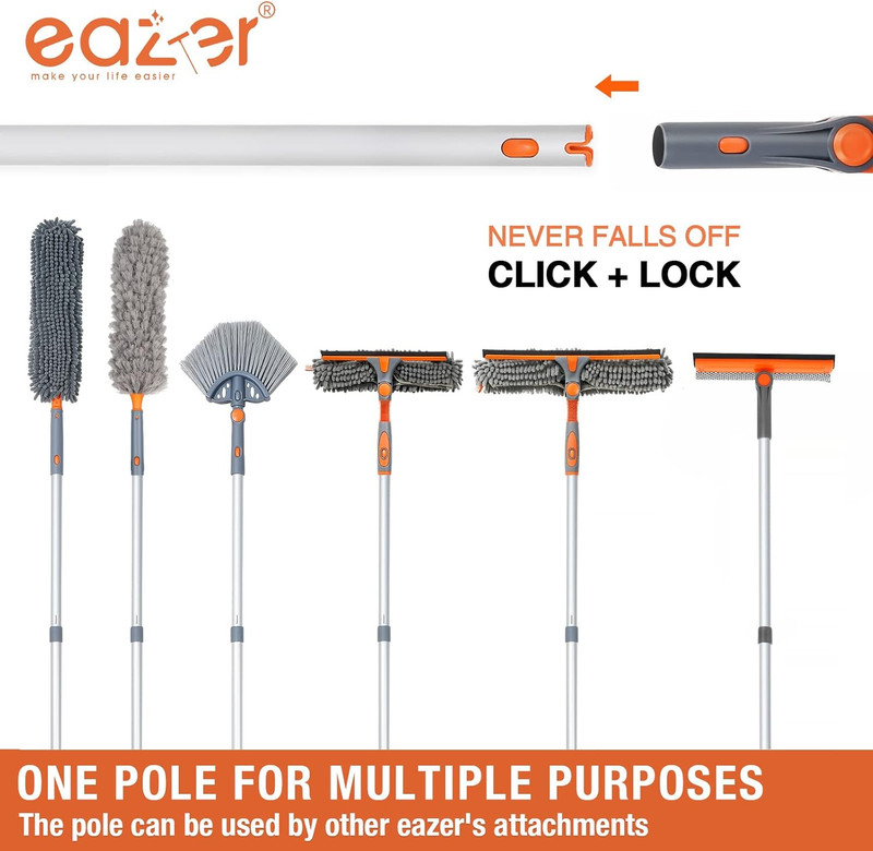 46'' Professional Window Cleaner Tool, 2-In-1 Rotatable Squeegee gallery