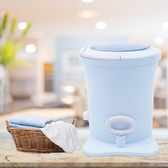 Mini Dryer Portable Compact Clothes Spin Dryer Manual Home Laundry Dryer Blue