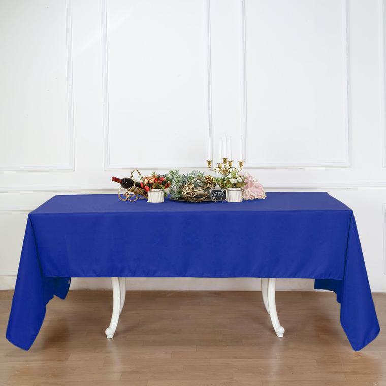ROYAL BLUE 60x126 RECTANGLE POLYESTER TABLECLOTH Wedding Catering Kitchen Dinner gallery