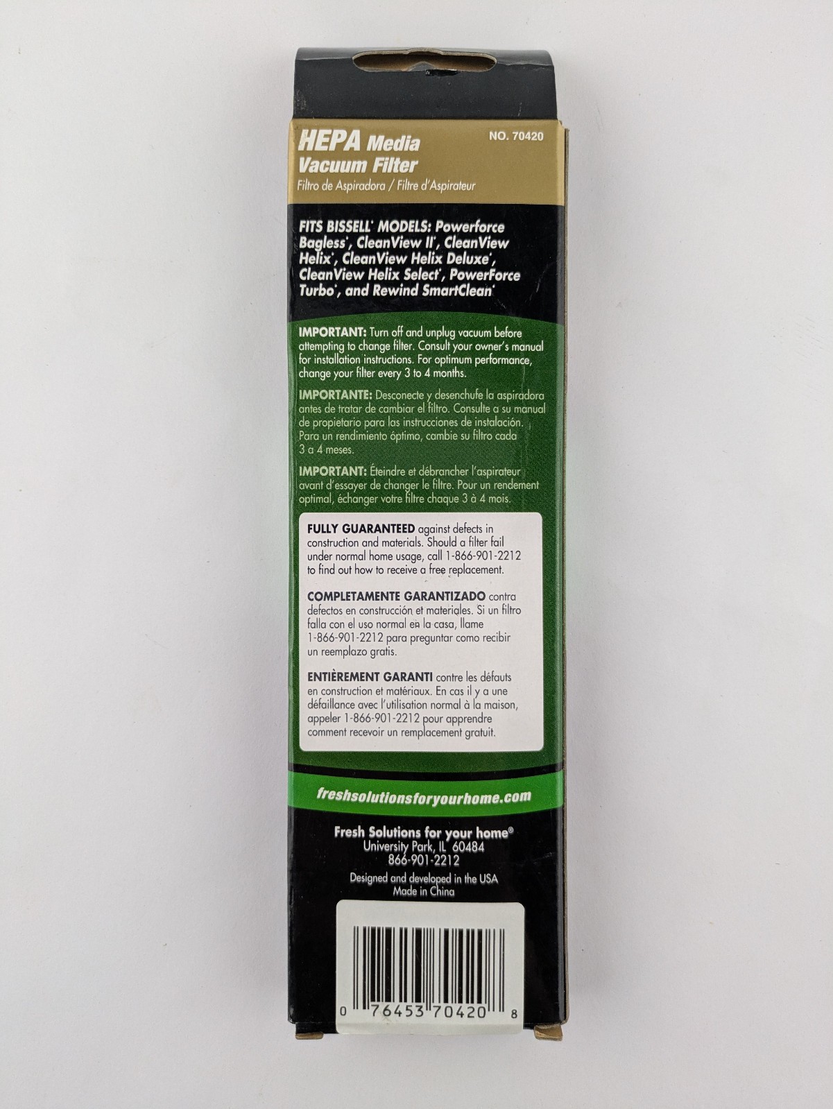 Fresh Solutions Vacuum Allergen HEPA Filter For Bissell 7-9-16 Uprights gallery