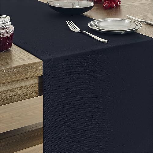 Basic Linen Style Table Runner, 14 x 48 Inch Rustic 14x48 Inch Dark Navy gallery