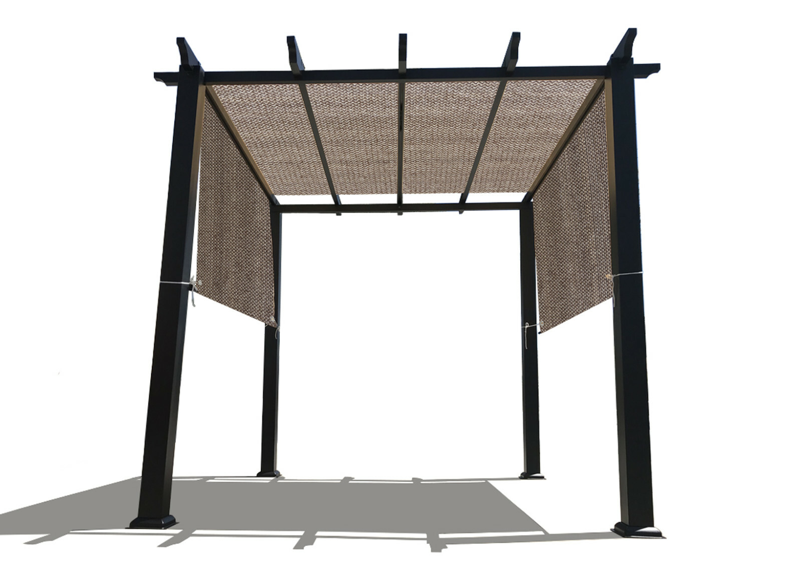 90%UV Block Permeable Canopy Replacement Pergola Shade Cover w/Rod Pocket Walnut gallery