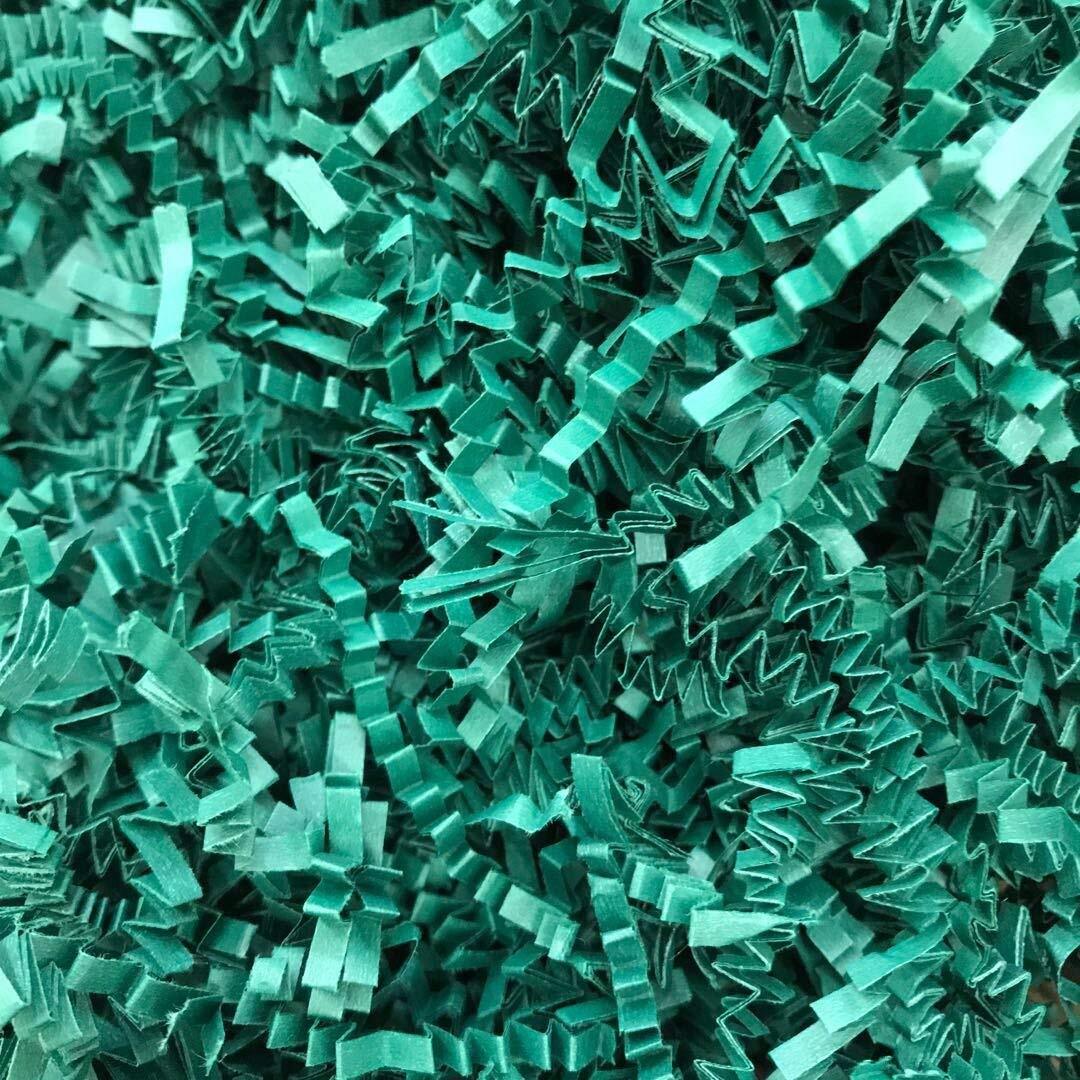 1 LB Forest Green Crinkle Cut Paper Shred Filler Gift Wrap Basket Packaging gallery