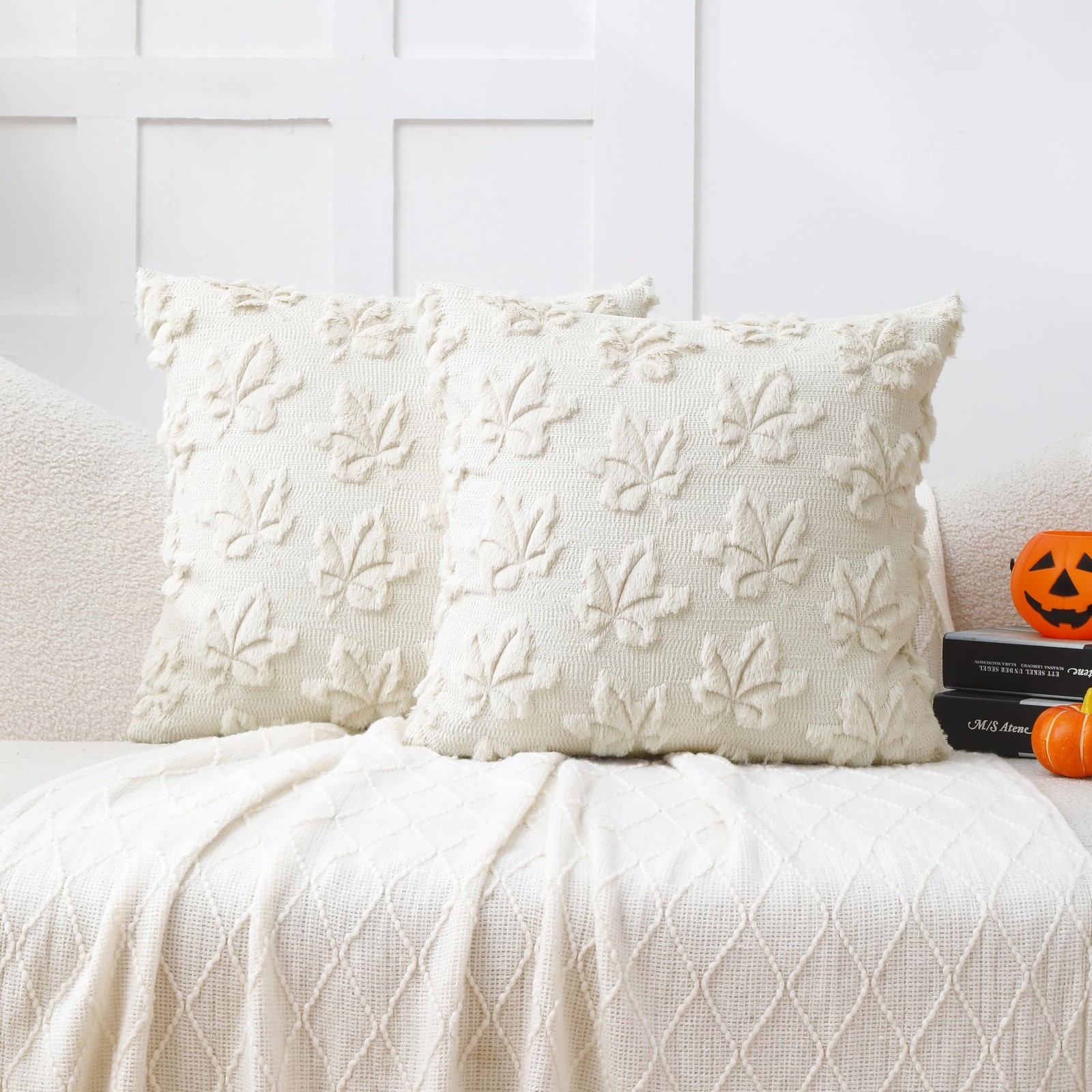 Halloween Decorative Throw Pillow Covers 20x20 Set of 2 Fall Pottery Barn Tha... gallery