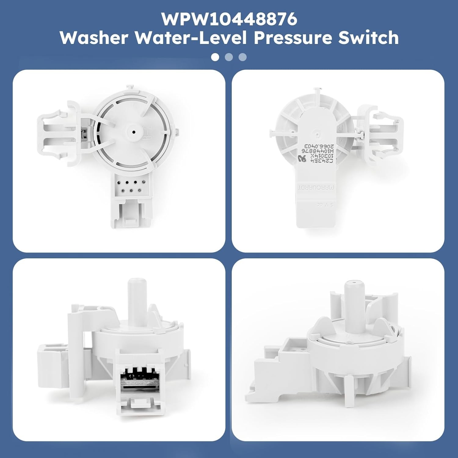 Washer Water Level Switch For Whirlpool 7MWFW75HEFW0 WFW80HEBW0 WFW88HEAC0 gallery