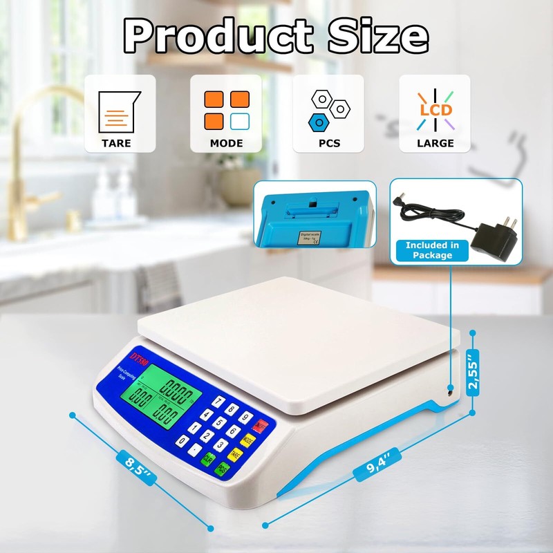 Electronic Computing Scale LCD Digital Commercial Food Produce Scales 30kg x... gallery
