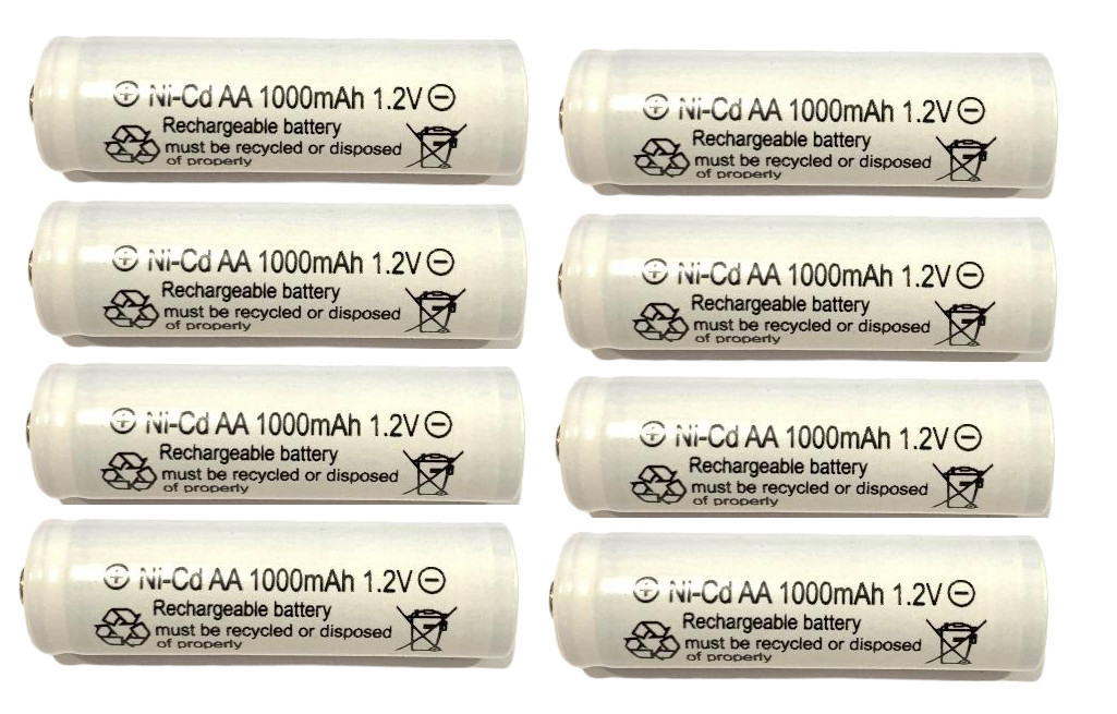 8-PCS Rechargeable NiCd AA 1000mAh 1.2V Ni-Cad Batteries Solar-Powered Light Q8 gallery
