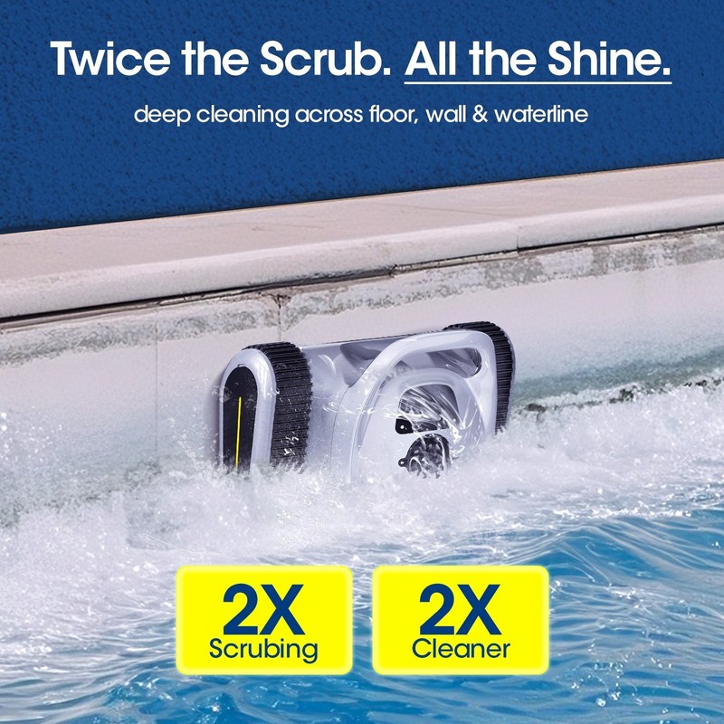 Seauto Cordless Robotic Pool Cleaner Wall & Waterline Cleaning Up To 2000 Sq.Ft gallery