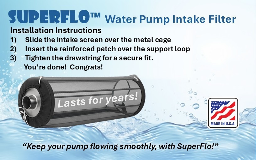 SuperFlo Replacement Filter Screen Bag for lake pump irrigation sprinklers gallery