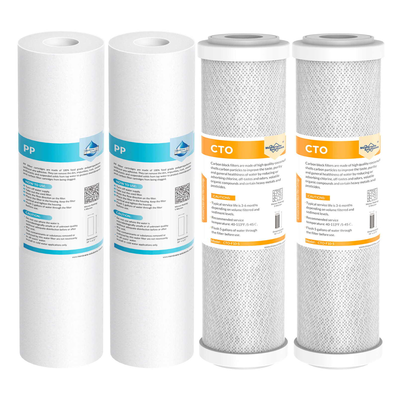2-Stage Reverse Osmosis 10"x2.5" Sediment Carbon Block Water Filter Whole House gallery