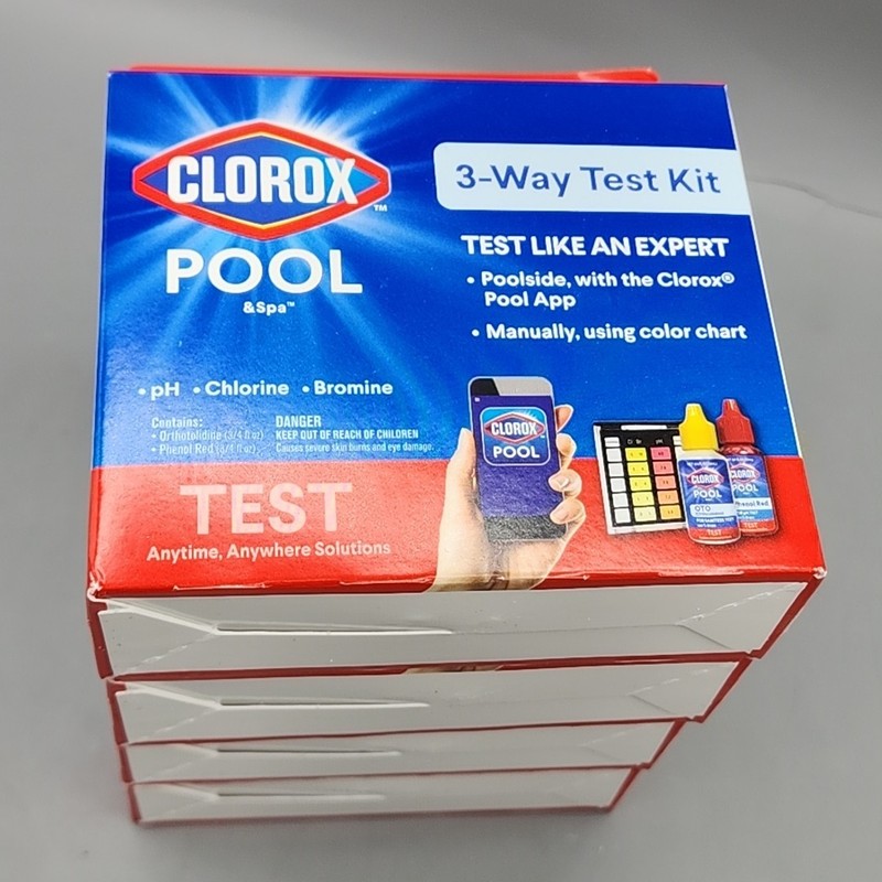 Clorox Pool and Spa 3 Way Test Kit Water Tests for pH Chlorine Bromine Lot of 4 gallery