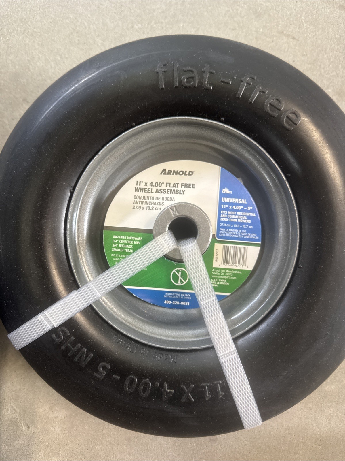 11”x4”-5” Universal Flat Free Zero Turn Front Wheel Assembly Smooth Tread gallery