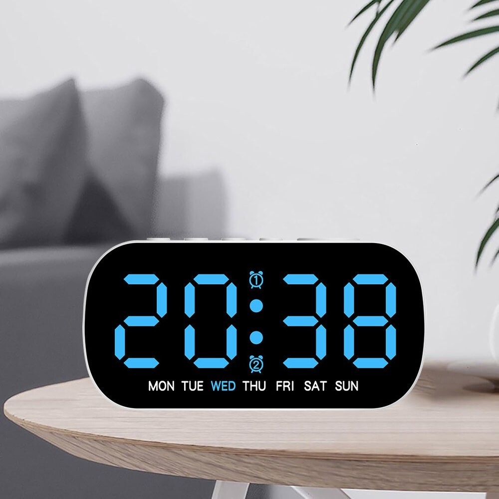 LED Large Display Electric Digital Alarm Clock with Battery Backup and Snooze gallery