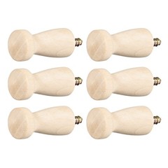 Wall Hooks Screw-On Solid Wood Hook Coat Hook 22mmx48mm No Paint 6pcs