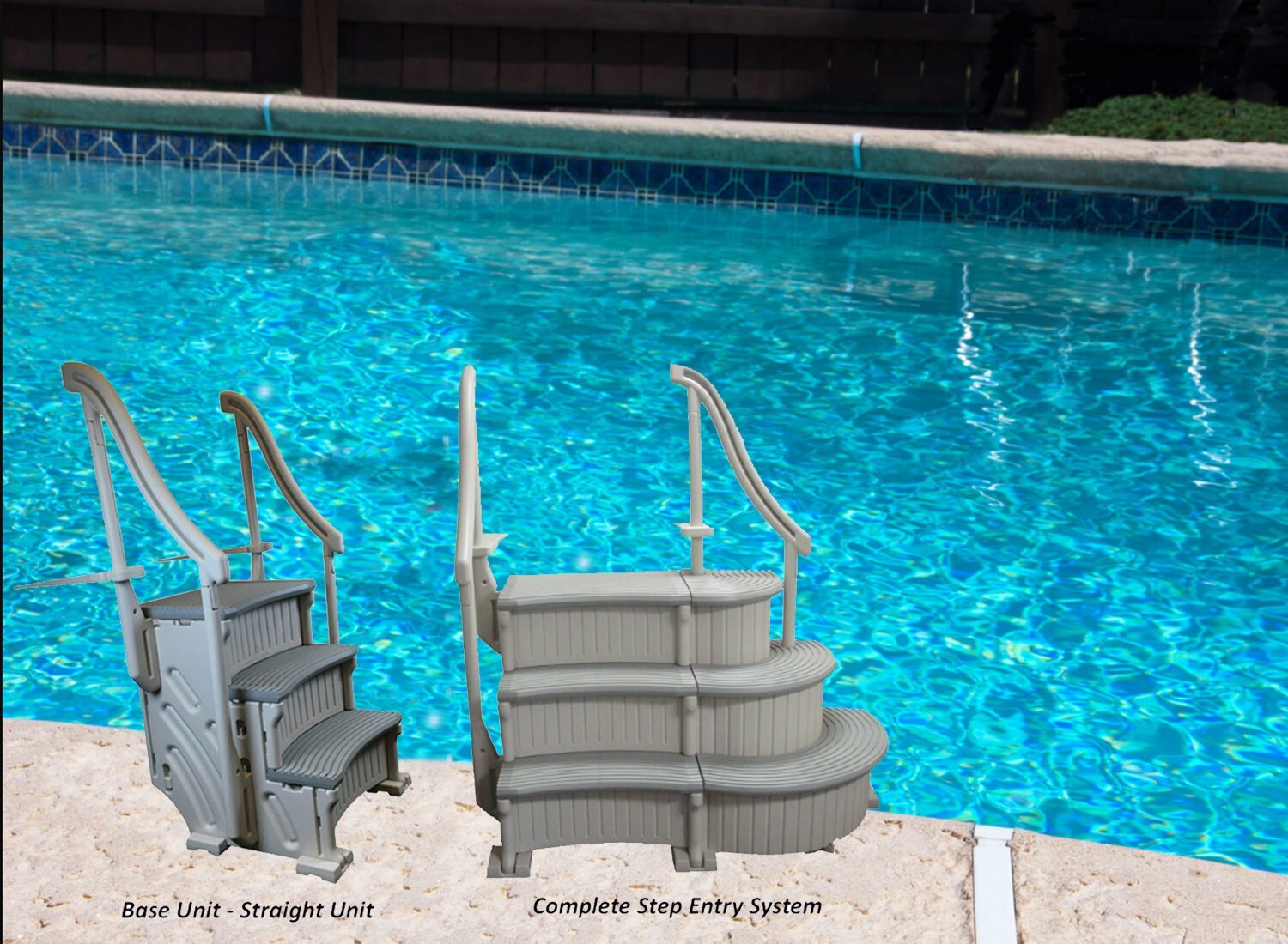 Confer Grey/Beige In-Ground Swimming Pool System - (Choose Step Component) gallery