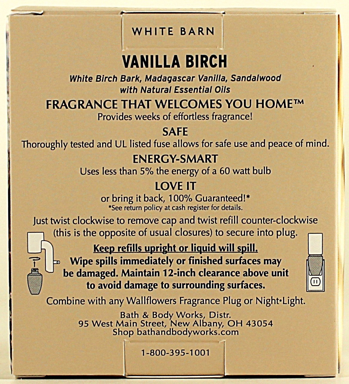 QTY 10 - Bath & Body Works VANILLA BIRCH Wallflowers Home Fragrance Oil Refills gallery