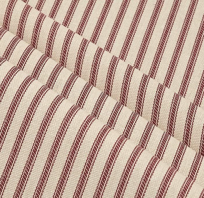 Red Ticking Stripe Table Runner Christmas Home Decor Centerpiece Vintage Linens gallery