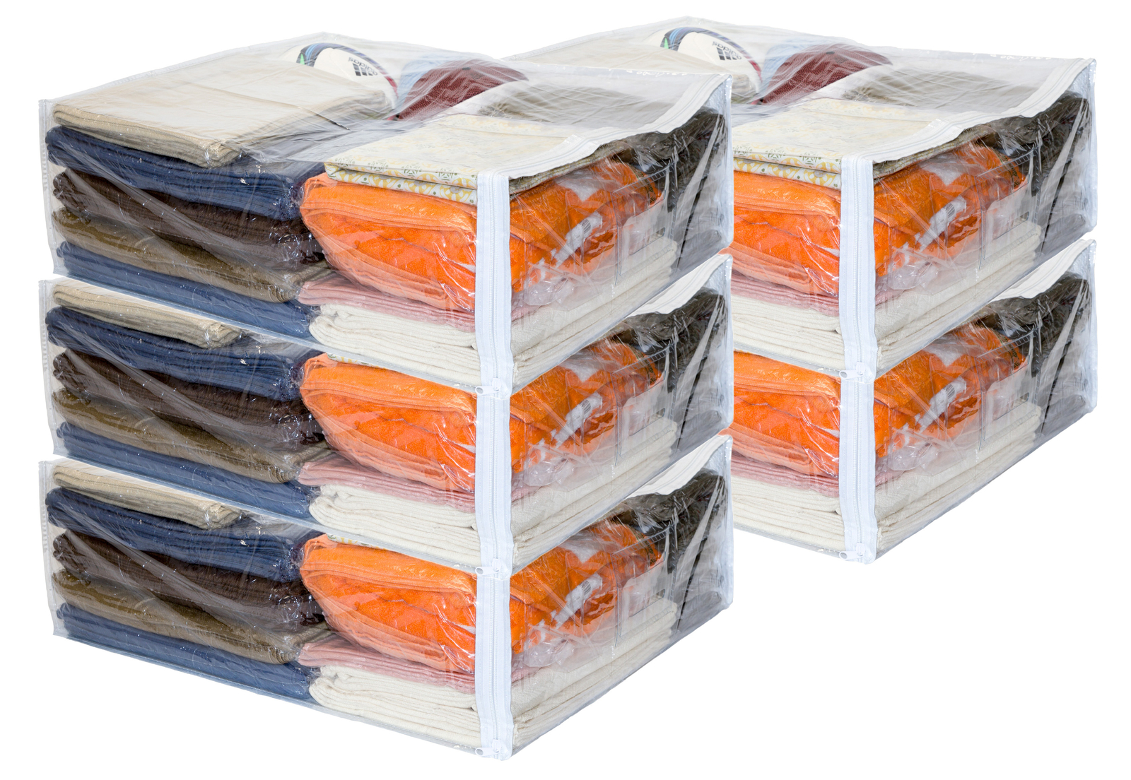 5-Pack Clear Vinyl Zippered Storage Bags 20 x 23 x 8 Inch gallery