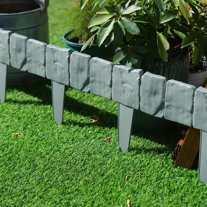 Garden Edging Border Imitation Stone Fence Partition Fence Garden Decor (30pcs) gallery