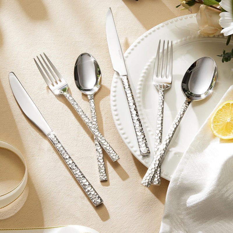 All-In-One 36-Piece Silver Flatware Set - Perfect for Home and Special Occasions gallery