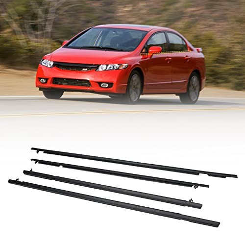 4 Pcs Car Outer Door Window Moulding Trim Weatherstrip Seal Belt 2006-2011 gallery