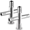 Pioleackflew 4 Way Sillcock Key Set 1/4", 9/32", 5/16", 11/32 2-Pack, Silver gallery