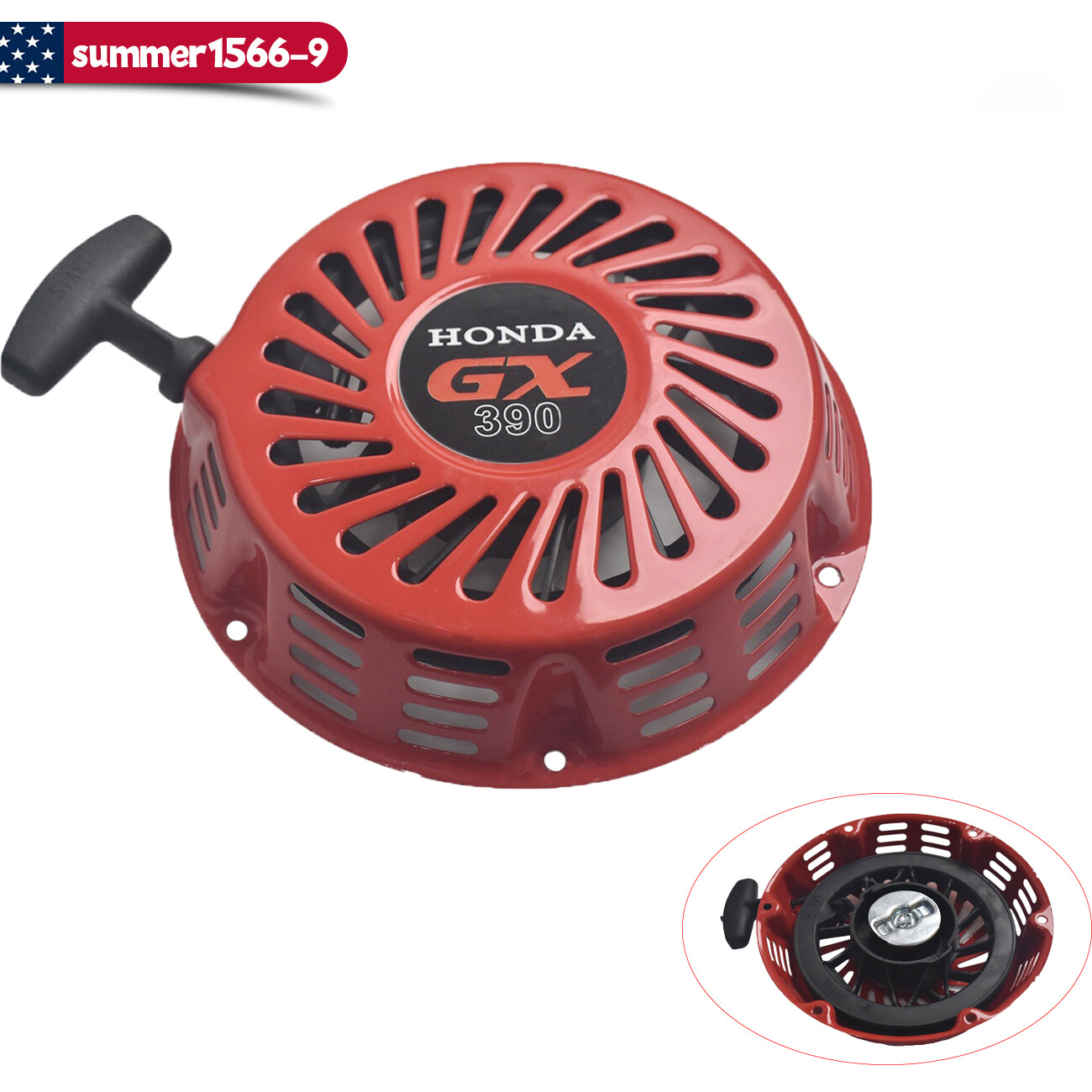 PULL START STARTER RECOIL ASSY FOR HONDA GX390 13HP GX340 11HP ENGINE GENERATOR gallery