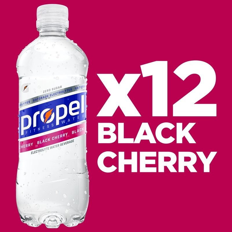 Propel Electrolyte Enhanced Water Sports Drink, Black Cherry Flavored Water, Zer gallery