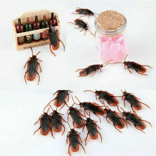 20 Prank Fake Roaches Plastic Cockroaches Creepy Roach Bugs Party Game Toy Gifts gallery