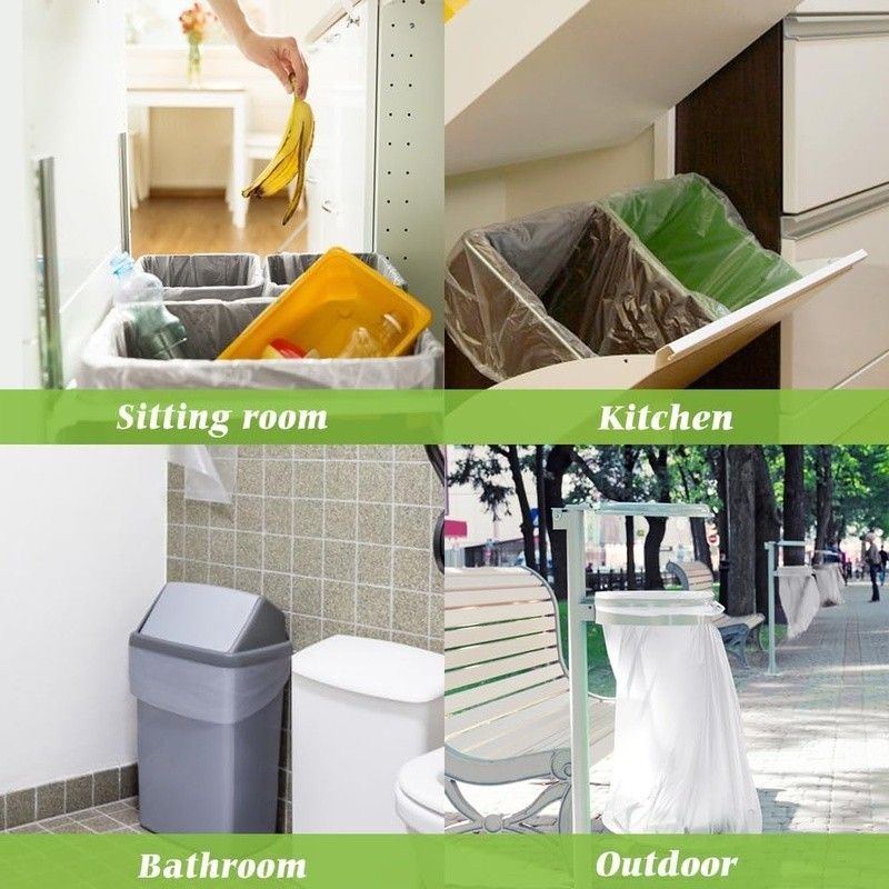 Multipurpose Clear Small Trash Bags Indoor Outdoor Use Strong HDPE Material gallery