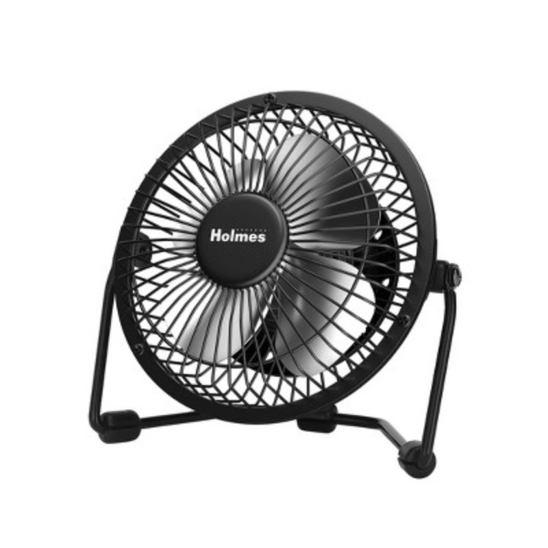 4" USB Powered Adjustable Head Personal Desk Fan Black gallery