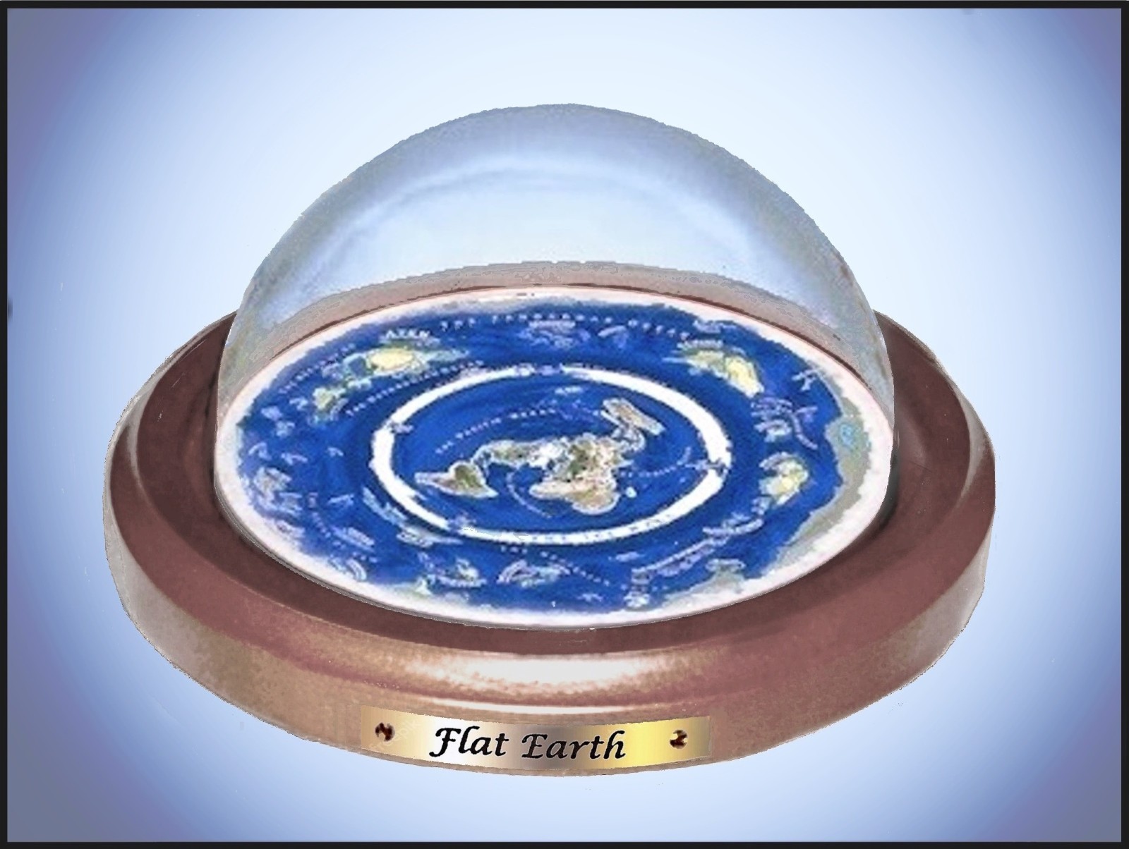 Flat Earth Map Dome Display Model - Hidden Realms Beyond The Ice Wall gallery