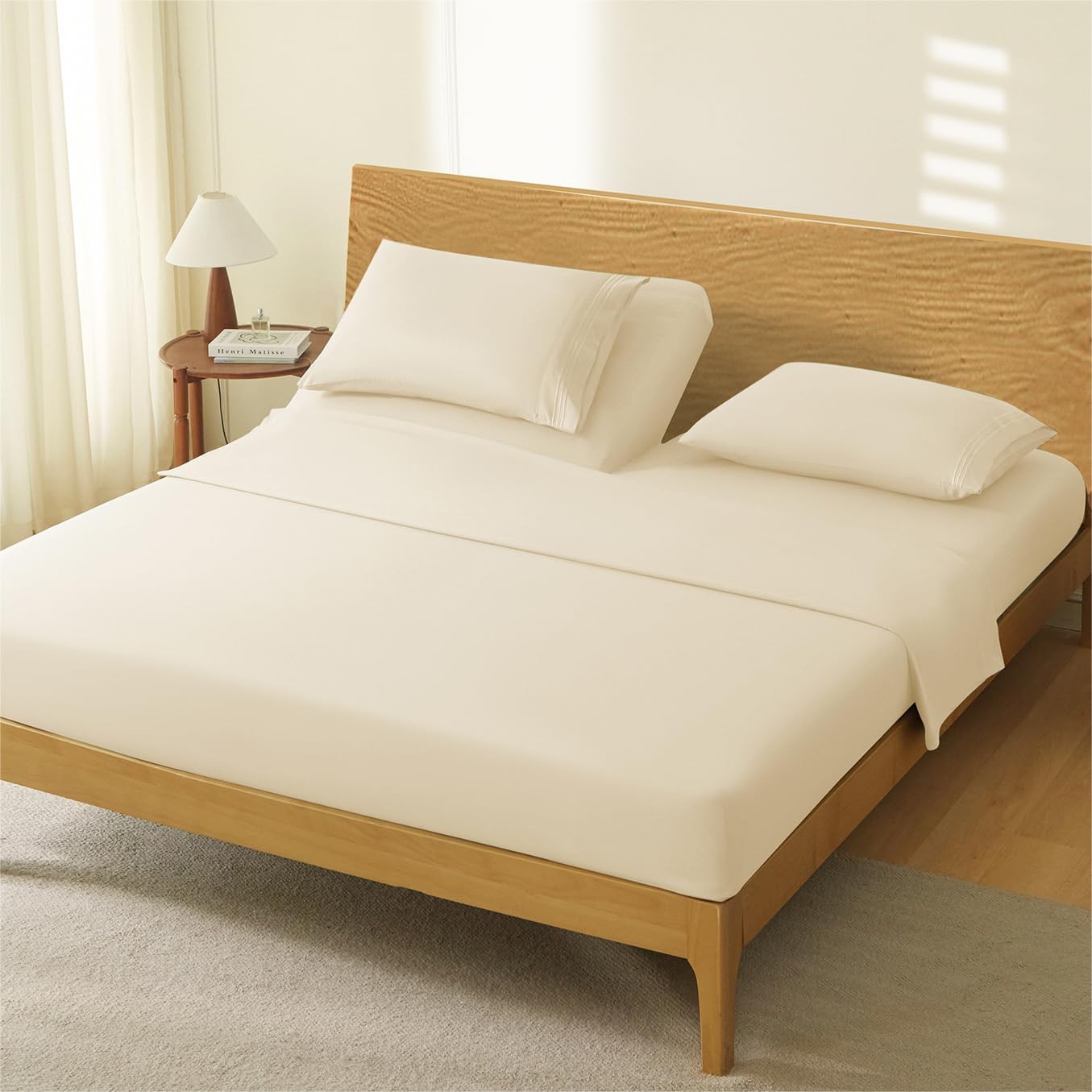 4 Piece Split Head King Sheets Sets for Adjustable Bed , Flex Head Split Top ... gallery