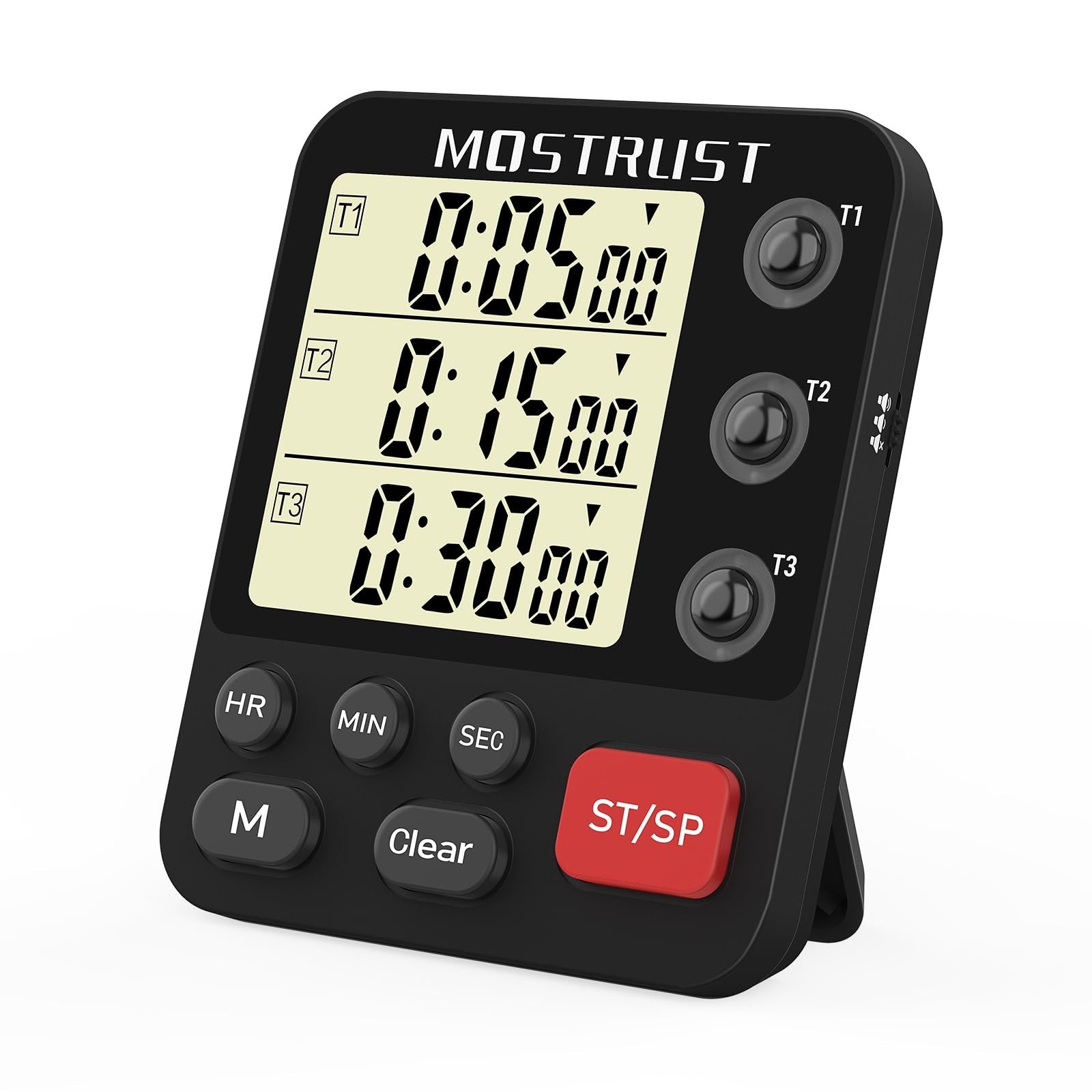 Digital Dual Kitchen Timer - 3 Channel Countdown Timer, Large Display, Adjustabl gallery