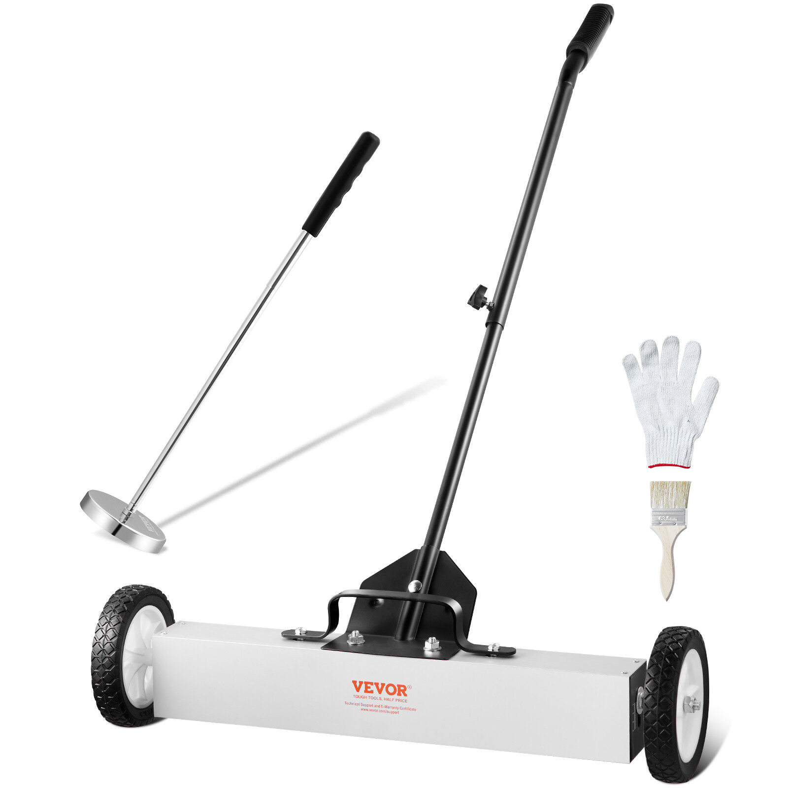 VEVOR 24-Inch Magnetic Sweeper with Wheels Telescoping Magnetic Pickup Tool gallery