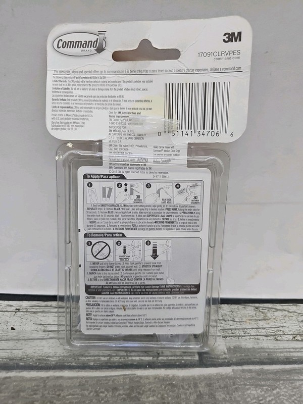 4-Pk 3M Command Clear Medium Hooks, Clear, Holds 2 lb, 6 Hooks, 12str [B1] gallery