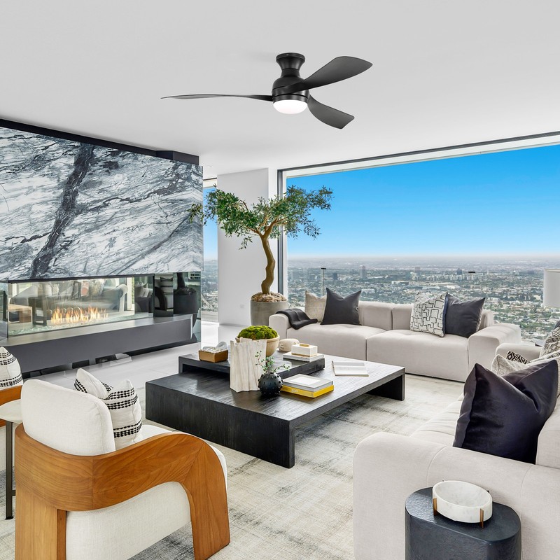 52" Ceiling Fan with Lights, Dimmable LED, Reversible DC Motor gallery