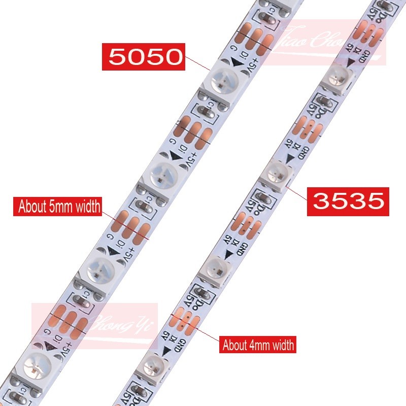 SK6812 3535 5050 SMD RGB Addressable led pixel strip RGBW RGBWW 60LED/m 4mm 5mm gallery