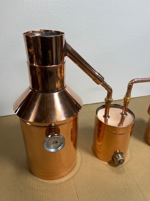 2 Gallon Copper Still with Thumper & Worm Compact Distiller Made In The USA gallery