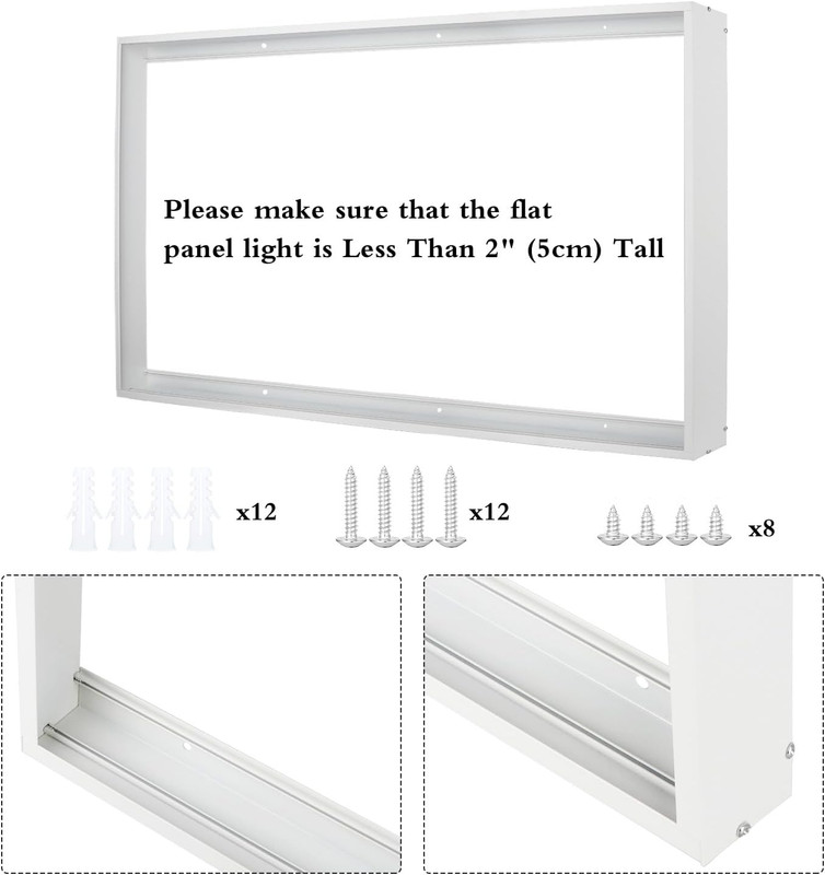 4X2Ft Surface Mount Kit, 4 Set Aluminium Surface Mounting Bracket Kit, 4' by 2' gallery