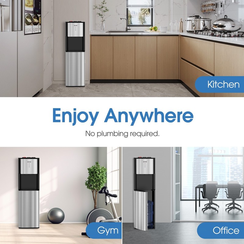 Self-cleaning Bottom Loading Hot & Cold Water Cooler Dispenser for 3 or 5 Gallon gallery