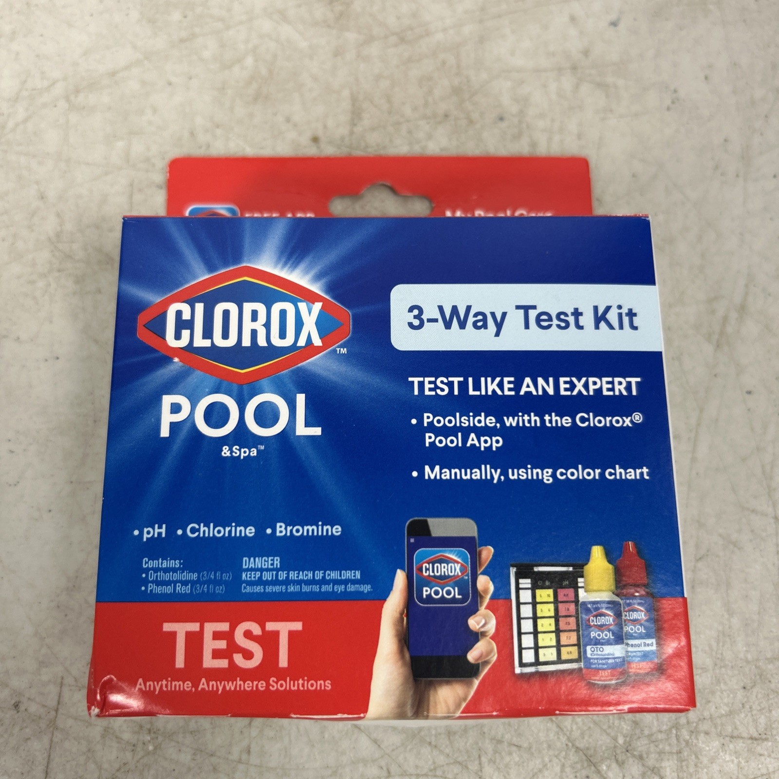 Clorox Pool & Spa 3-Way Water Test Kit pH Chlorine Bromine NIB w/ Multi A1 gallery