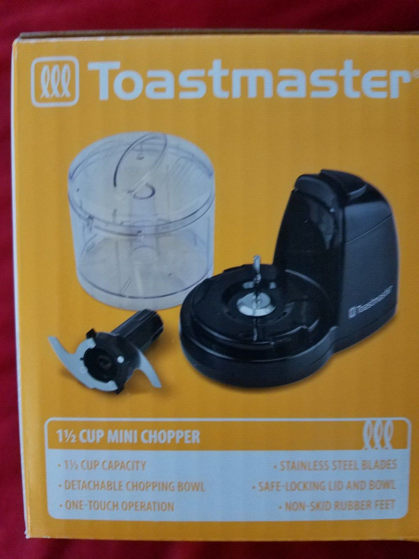 Toastmaster 1.5 Cup Capacity Mini Veggie Chopper Blender #TM-67MCKL Black NEW gallery
