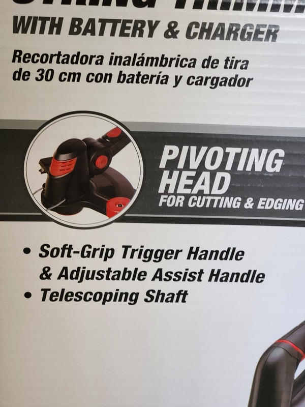 Hyper Tough 20V Max 12" Cordless String Trimmer w Battery & Charger BNIB gallery
