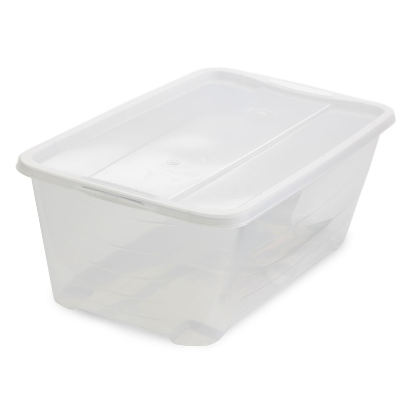 Life Story 6 Quart Rectangular Clear Plastic Lidded Storage Shoe Box, 4 Pack gallery