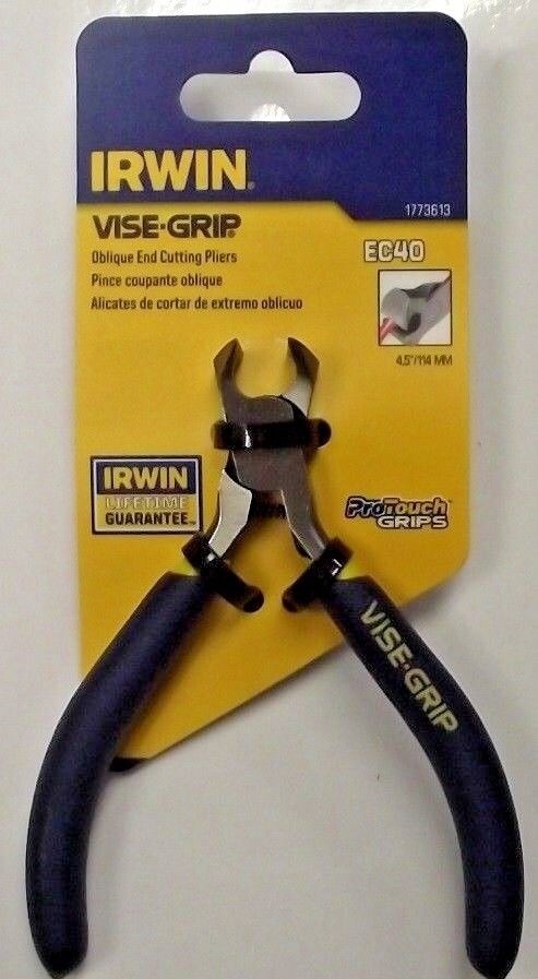 Irwin VISE-GRIP 1773613 4-1/2 Inch Oblique End Cutting Pliers With Spring EC40 gallery