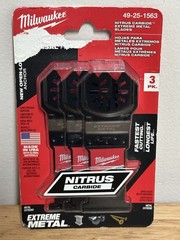 New – Milwaukee Oscillating Multi-Tool Blades 3 Pack Nitrous Carbide 49-25-1563