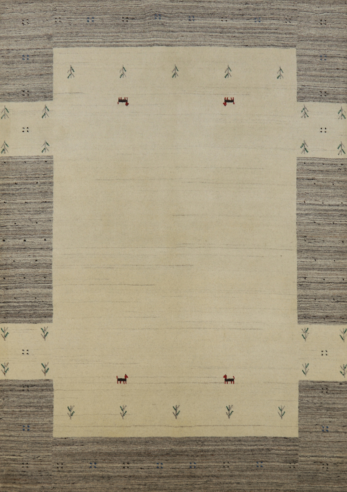 Bordered Stylish and Versatile Gabbeh Bedroom Rug Handmade Wool 5x6 ft gallery